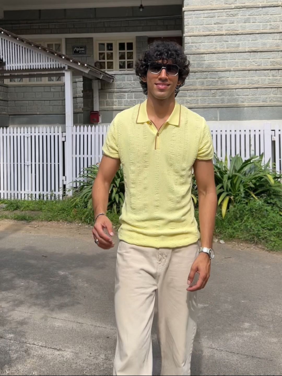 622 Textured Knit Polo I Limoncello