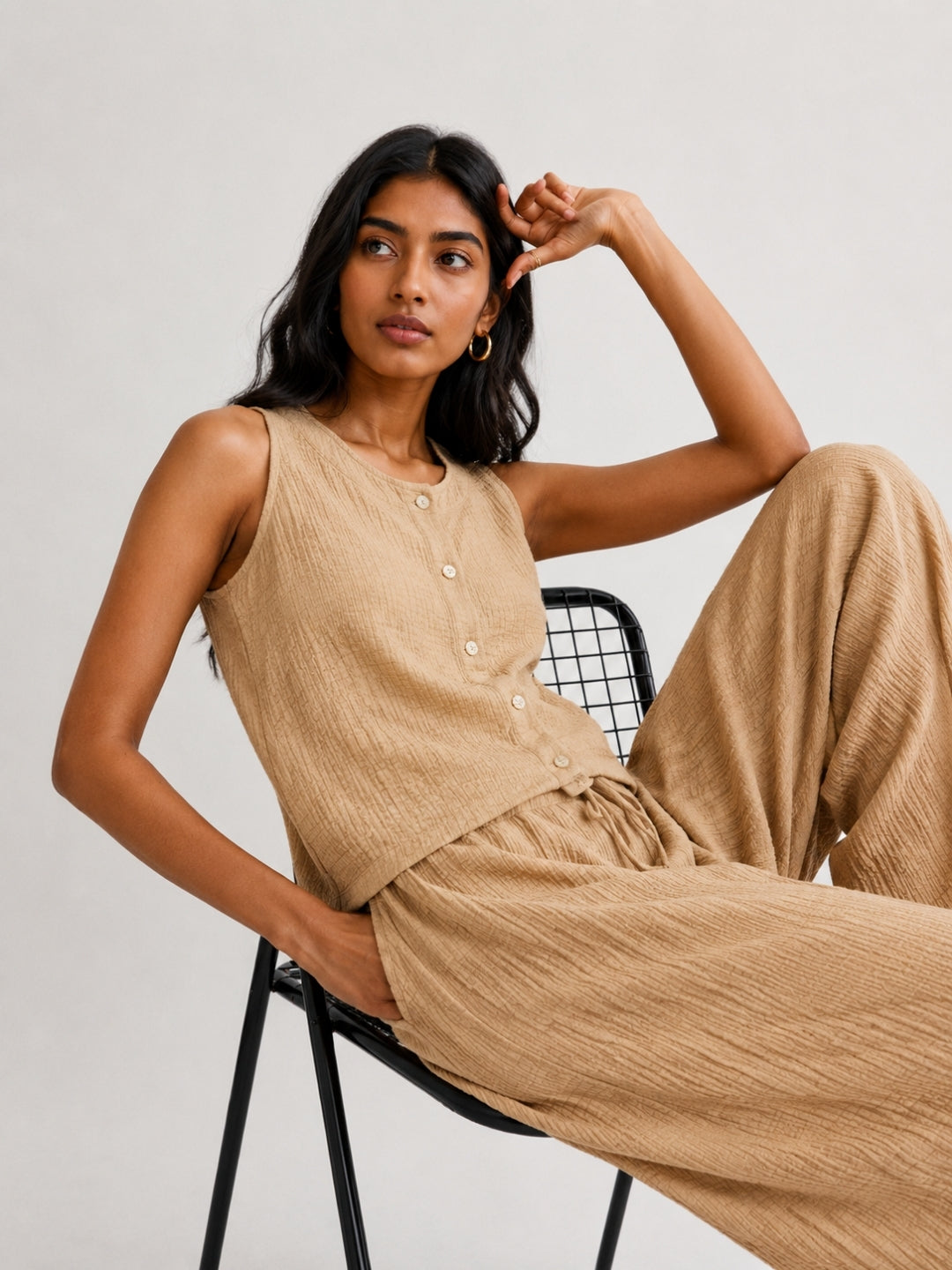 814 Co-Ord Set I Sunkissed Beige I Top + Bottom