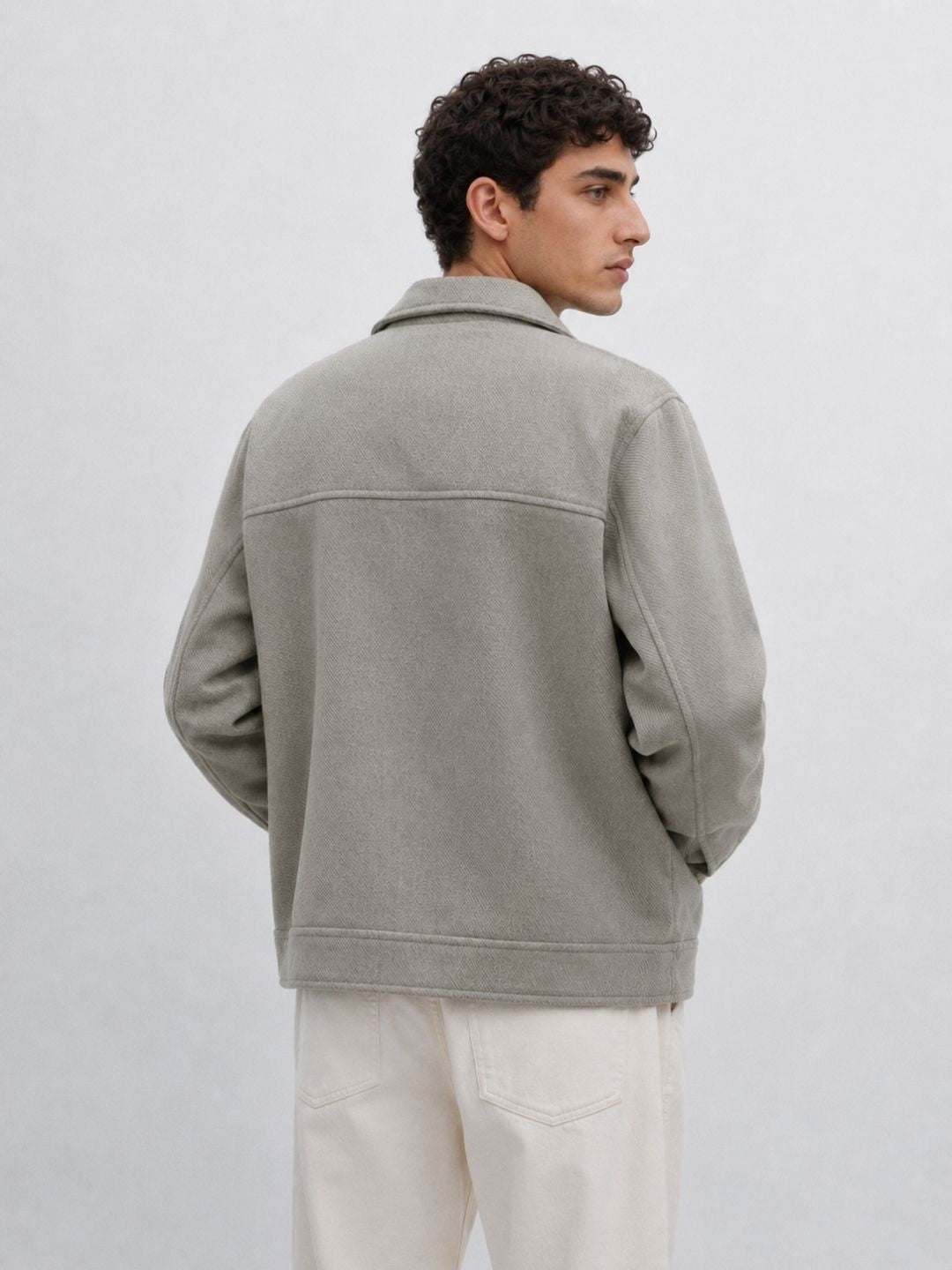 906 Wool Coat Jacket I LightGrey I Athletic Fit