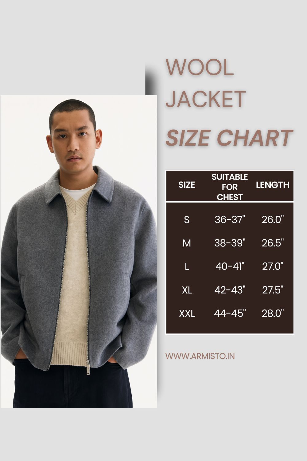 906 Wool Coat Jacket I CharcoalGrey