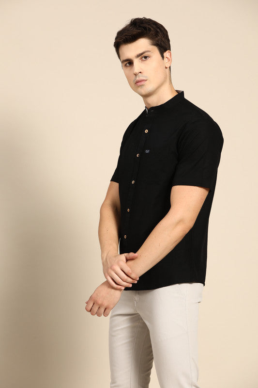 503 Men's Linen Shirt I Black