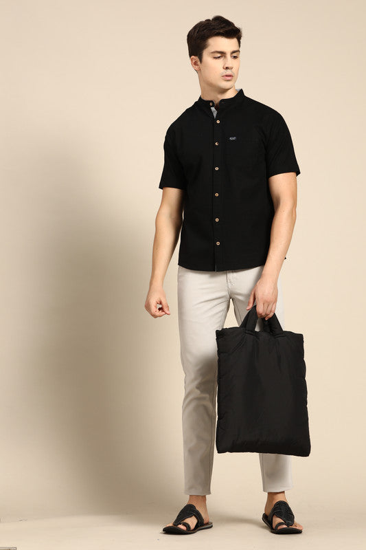 503 Men's Linen Shirt I Black