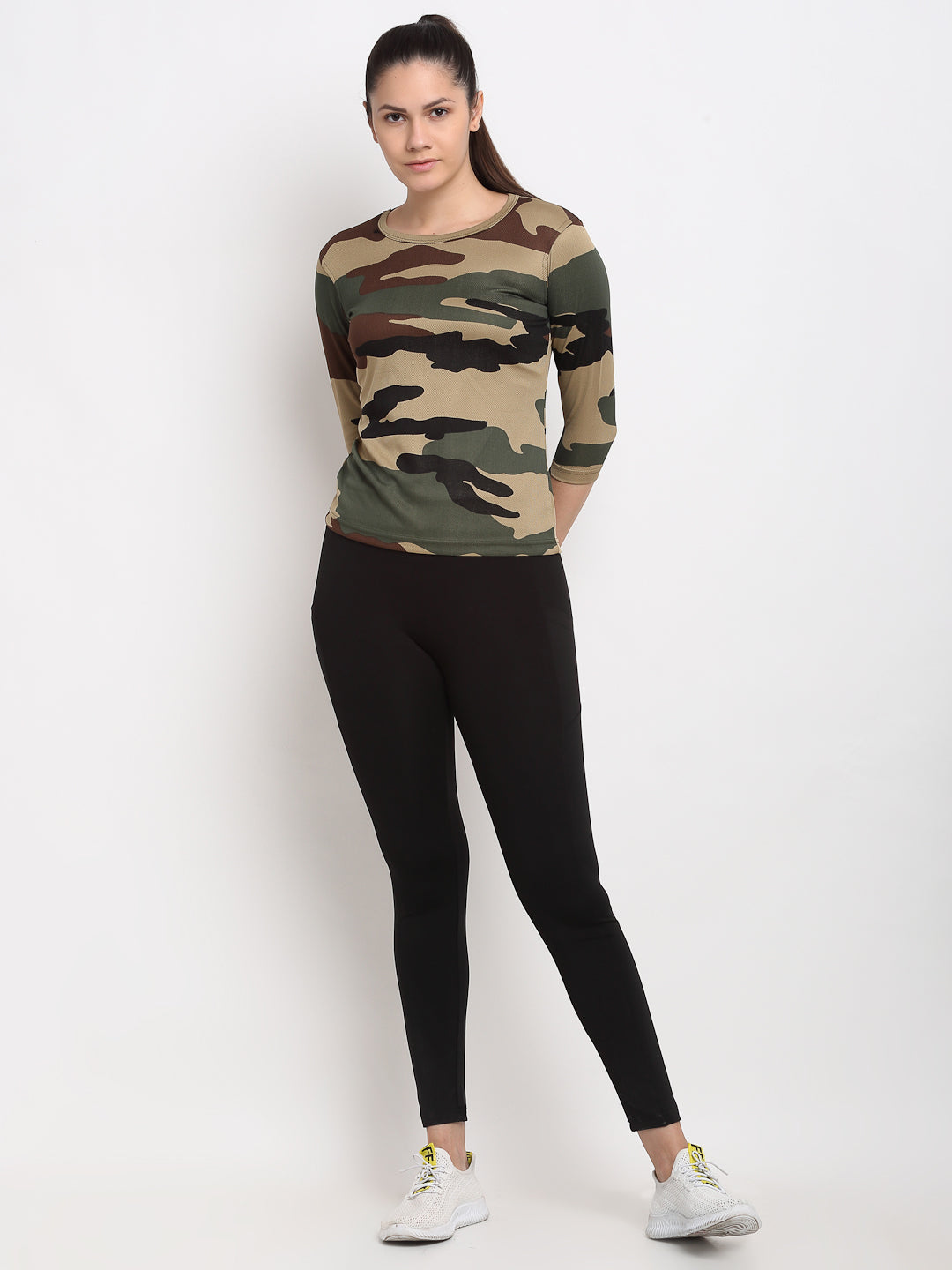 133 Dri-Fit Sports T-shirt I Army Camo I Quarter Sleeves