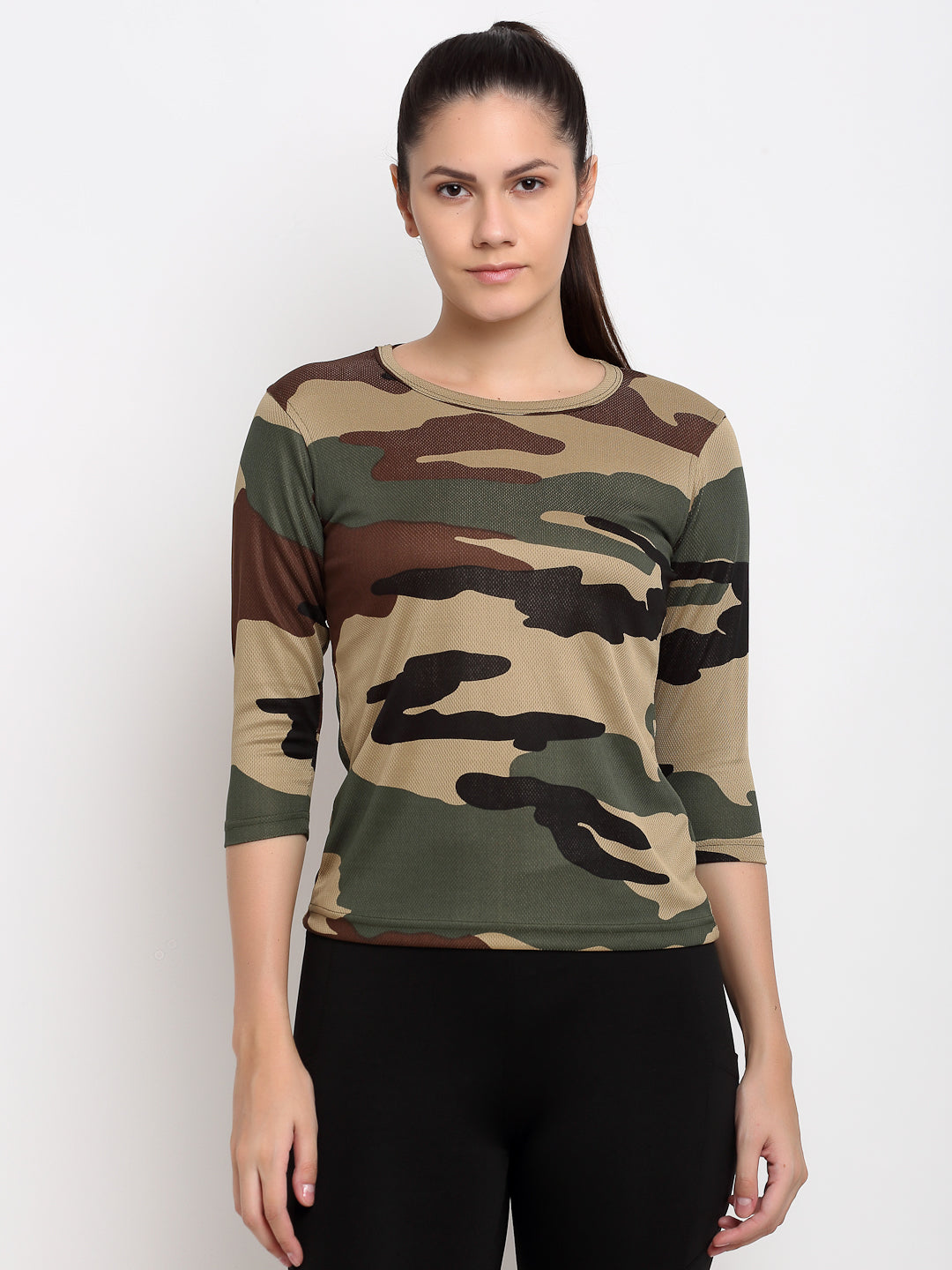 133 Dri-Fit Sports T-shirt I Army Camo I Quarter Sleeves