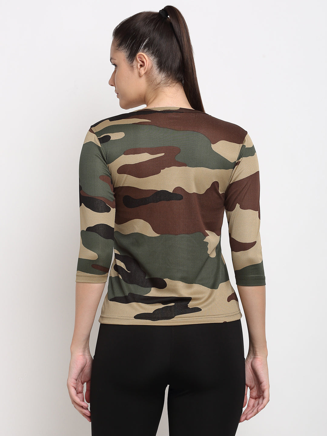133 Dri-Fit Sports T-shirt I Army Camo I Quarter Sleeves