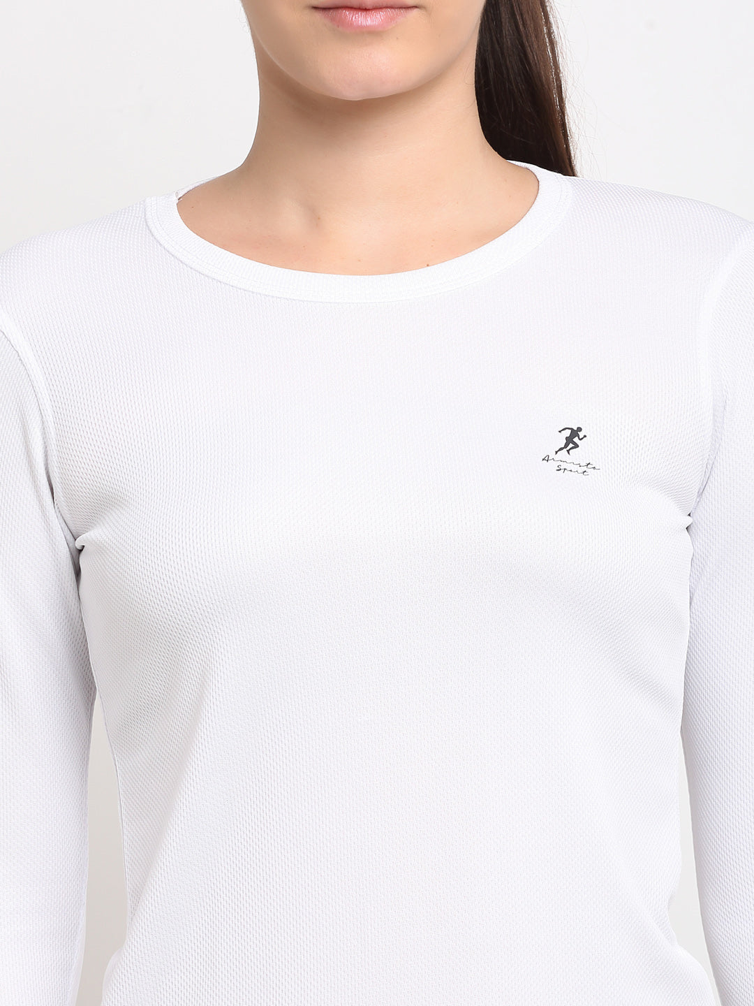 132 Dri-Fit Quarter Sleeves Sports T-shirt I White