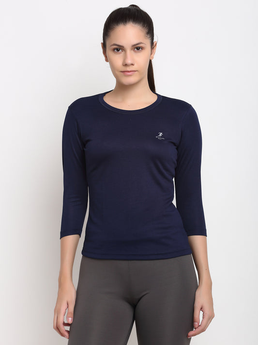 132 Dri-Fit Quarter Sleeves Sports T-shirt I Denim