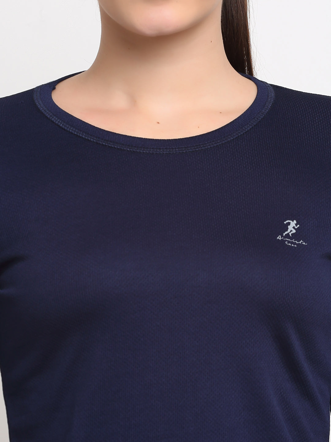 132 Dri-Fit Quarter Sleeves Sports T-shirt I Denim