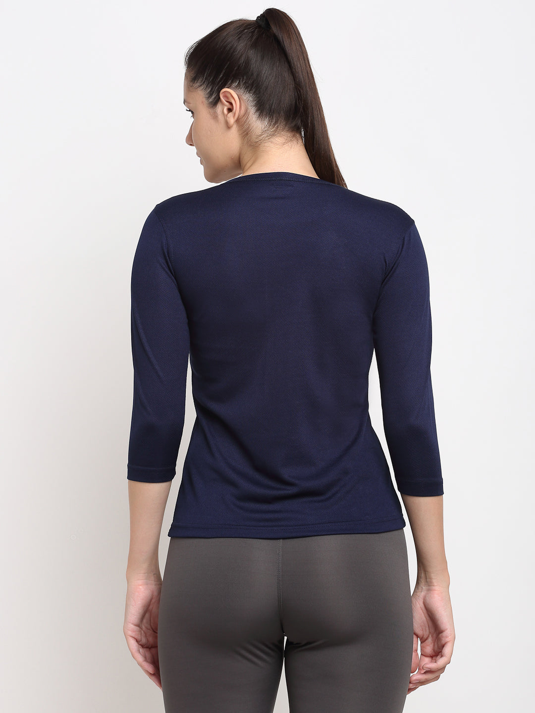 132 Dri-Fit Quarter Sleeves Sports T-shirt I Denim