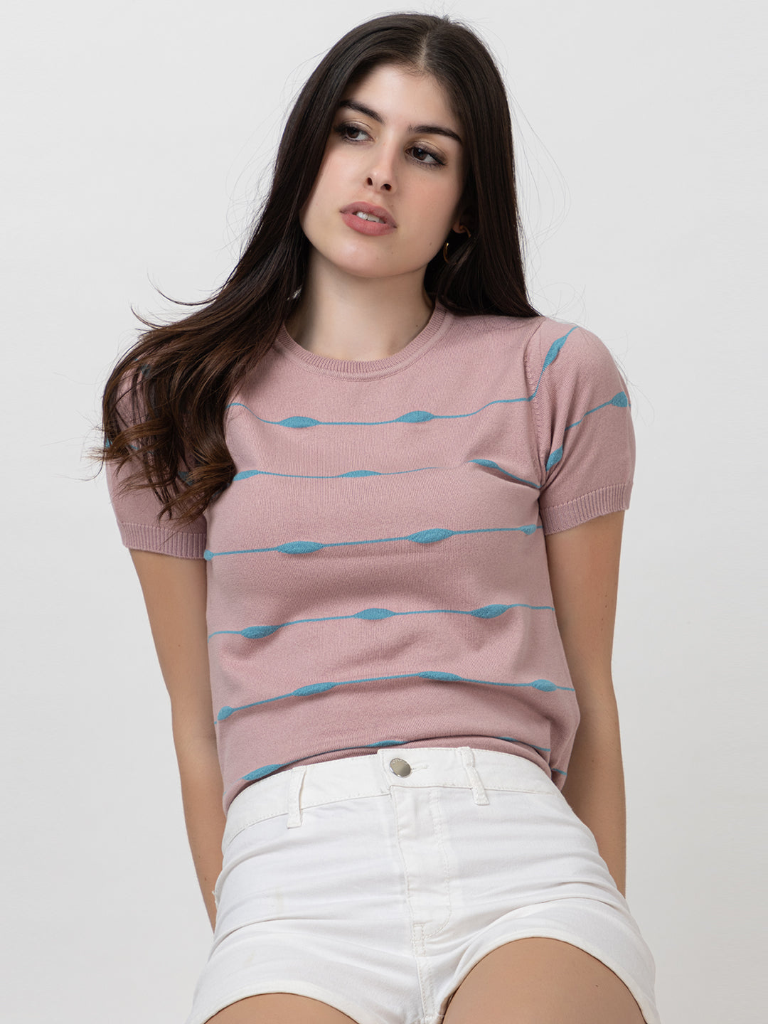 801 Bubble Knit Top I Lavendar