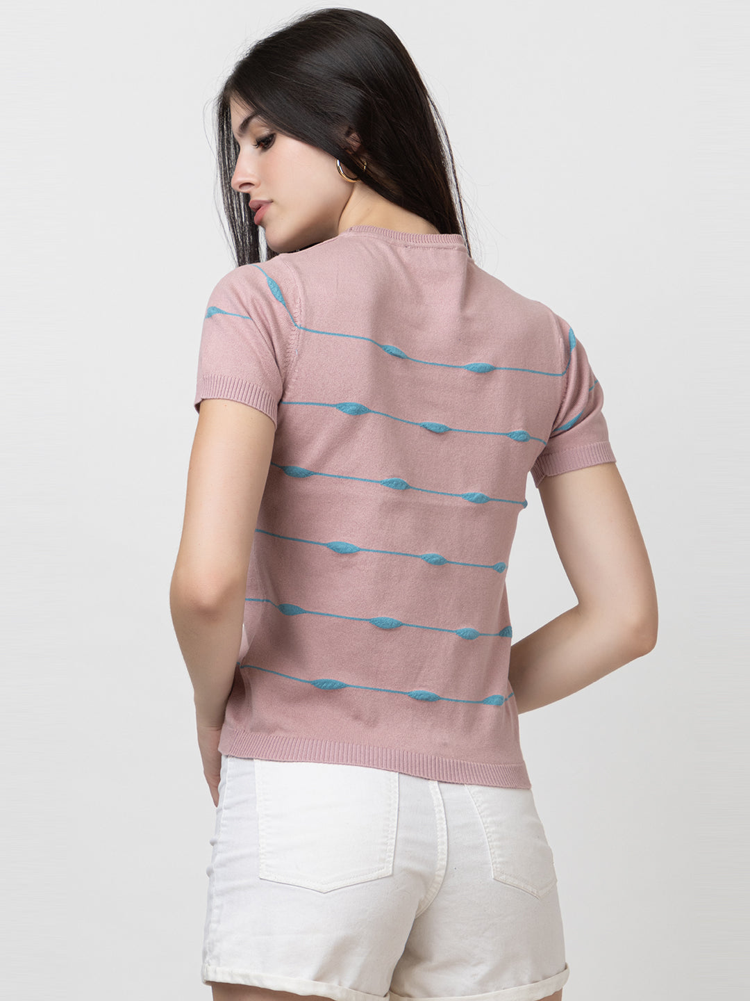 801 Bubble Knit Top I Lavendar