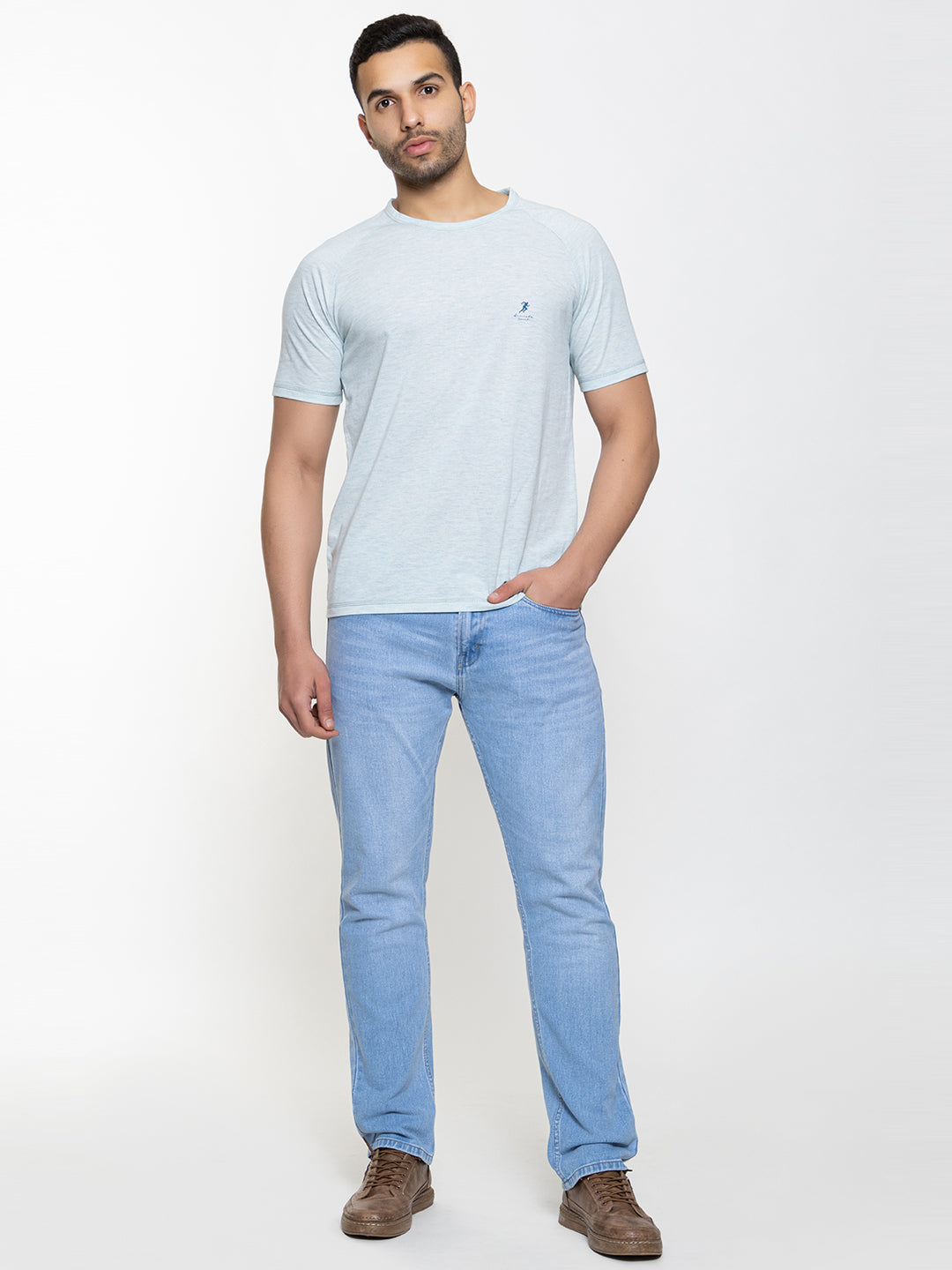 104 Cotton Dri-Fit Sports T-shirt I Sky