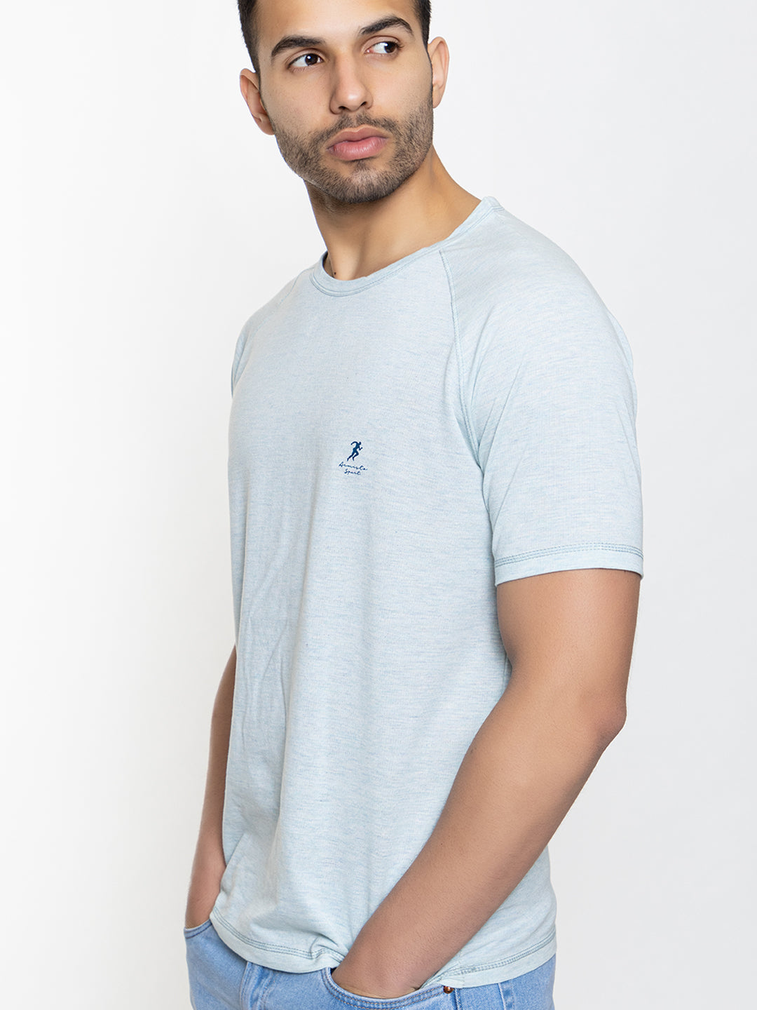 104 Cotton Dri-Fit Sports T-shirt I Sky