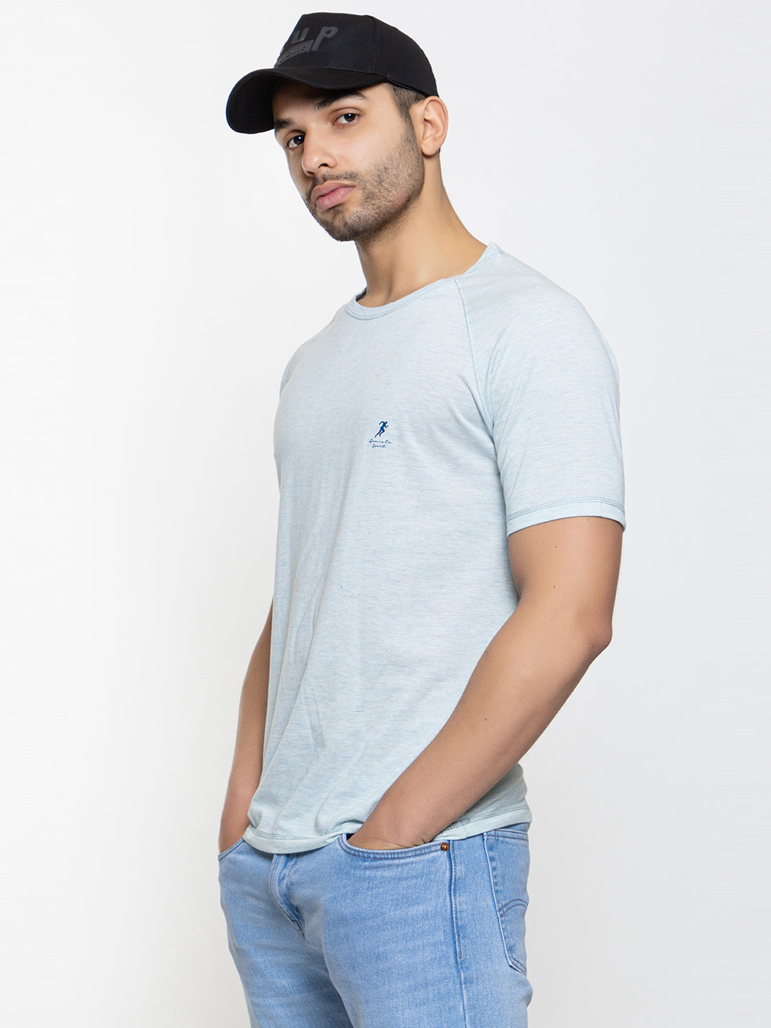 104 Cotton Dri-Fit Sports T-shirt I Sky