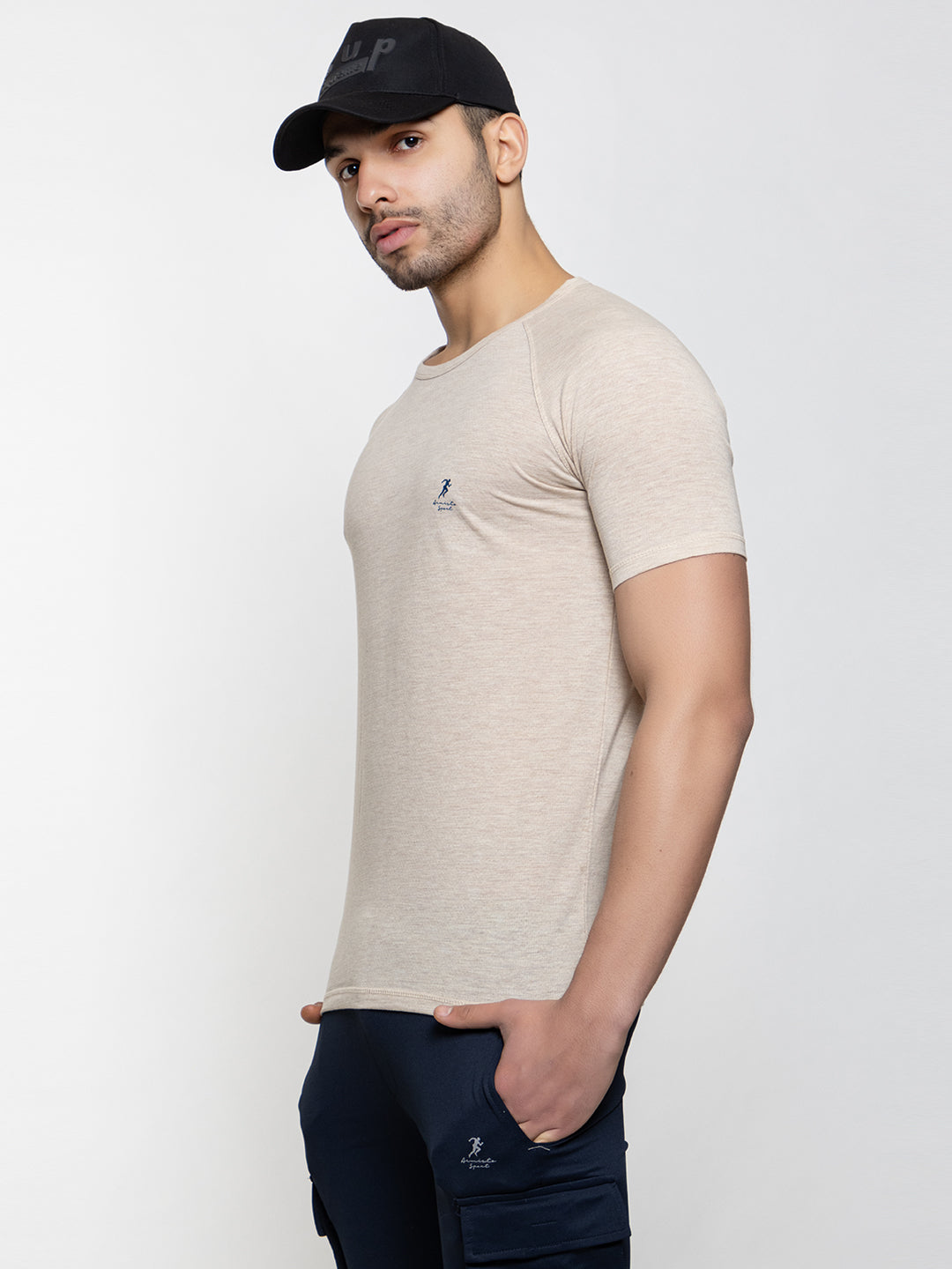 104 Beige Dry Fit Clothing Set I Top + Shorts