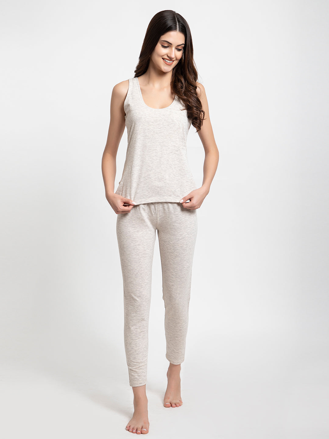 03 Quilted Thermal Set I Off White