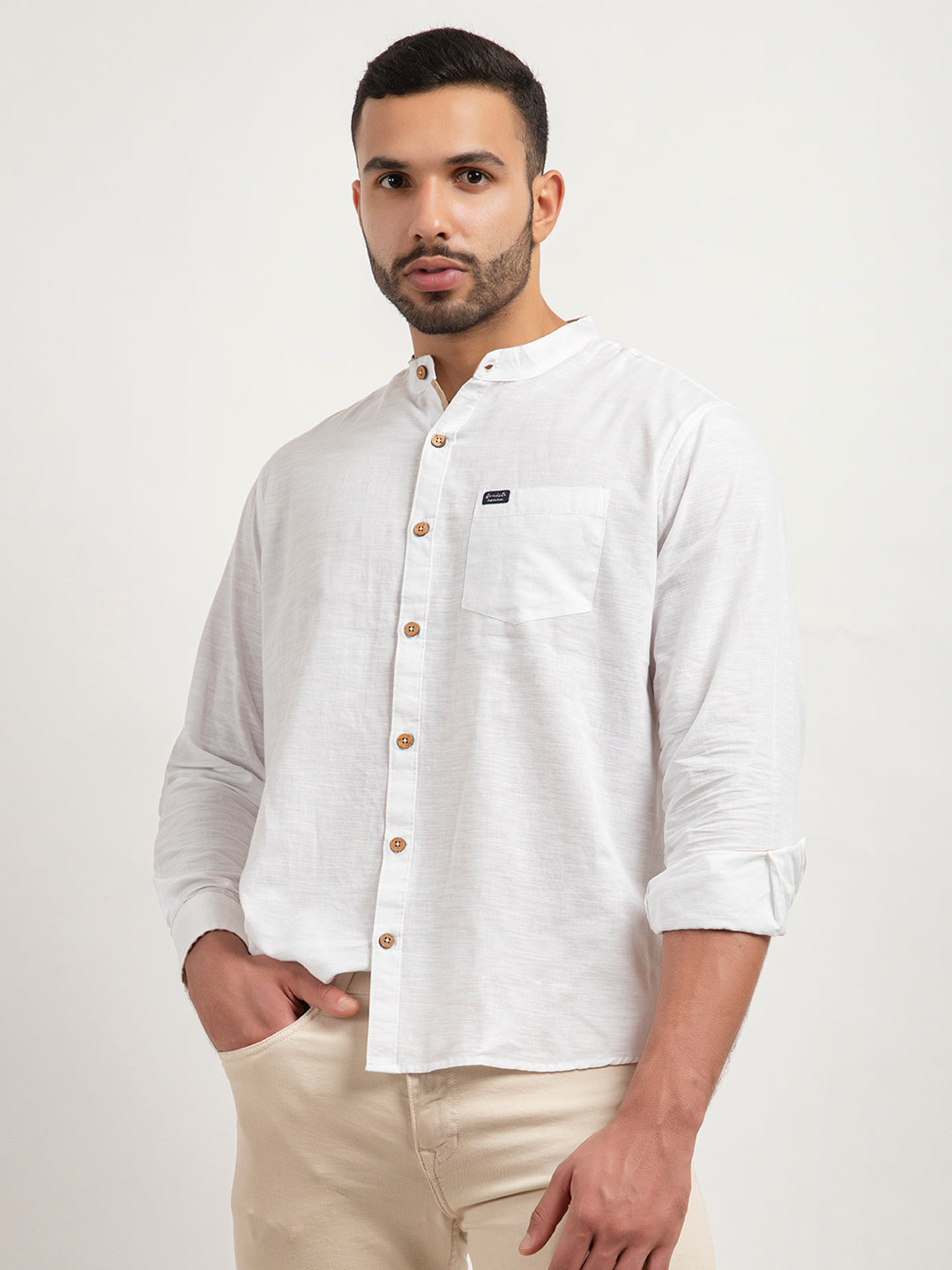 502 Men's Linen Smart Formal Shirt I Full Sleeves
