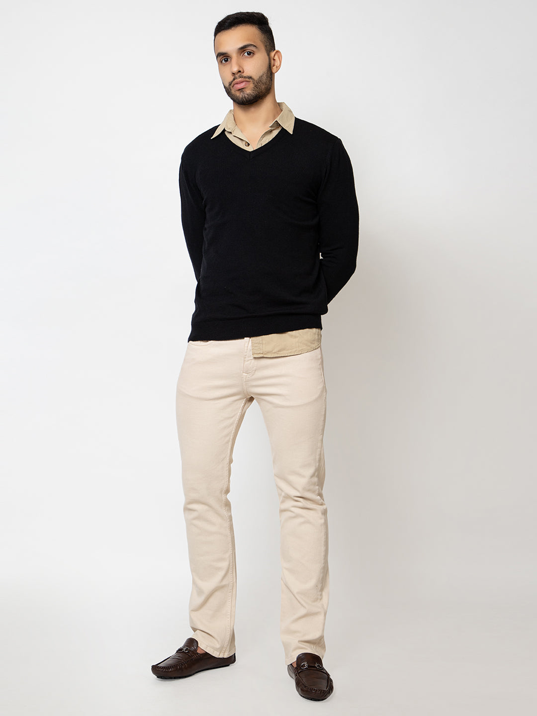 215 Solid Pullover I Wool I Woolmark Certified I Black