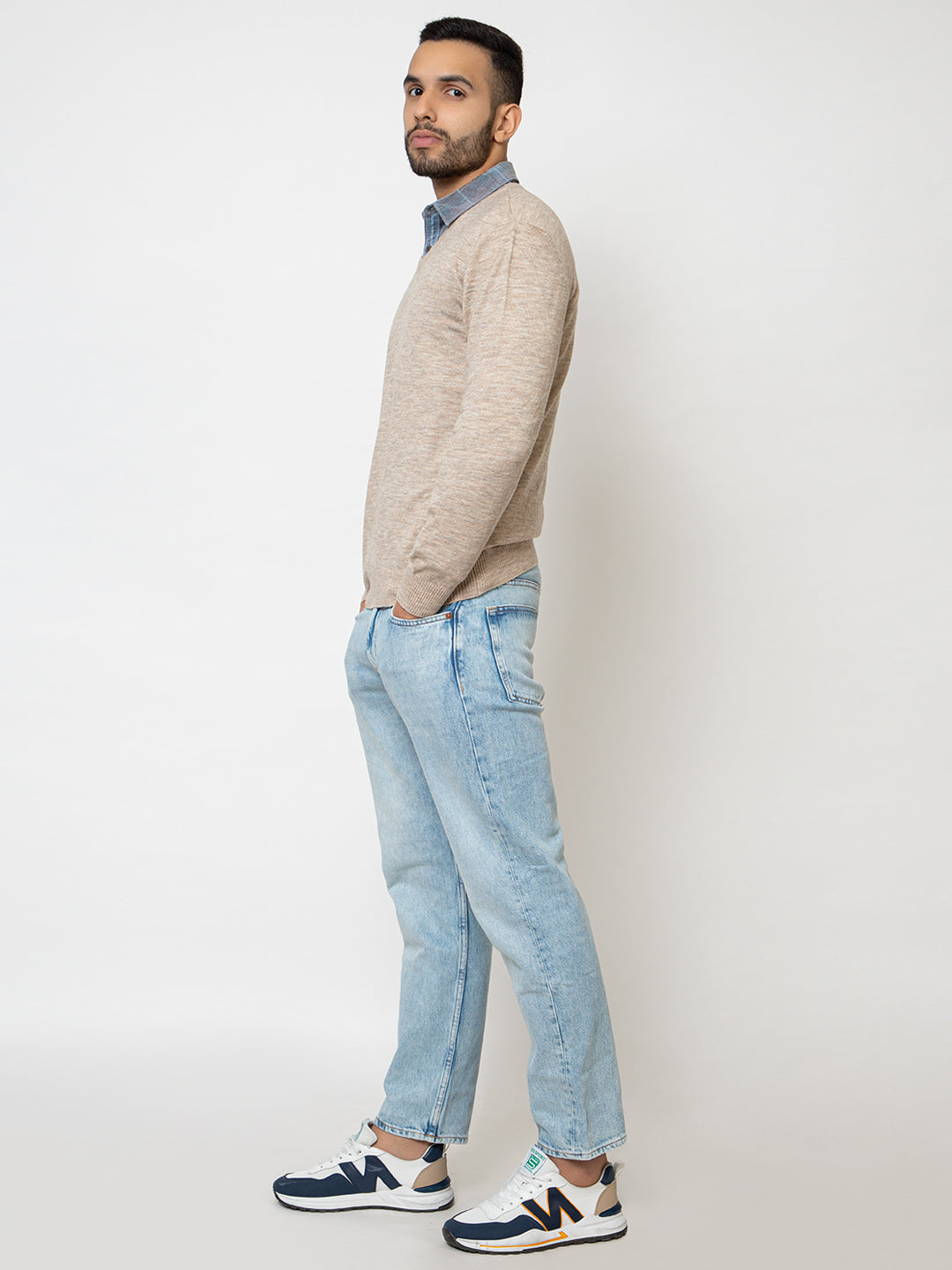 215 Solid Pullover I Wool I Woolmark Certified I Oatmeal