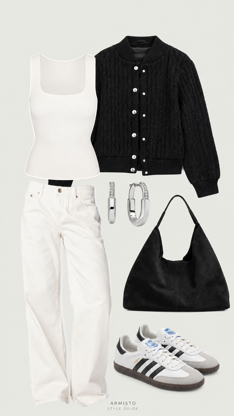 346 Chunky Bomber Cardigan I Black