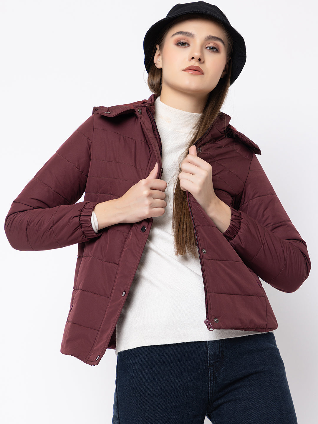 912 Quilted Puffer Jacket with Detachable Hood