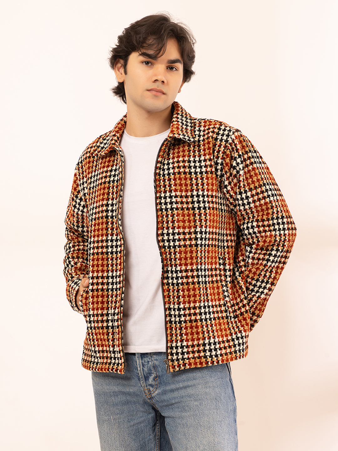 904 Chenile Sporty Jacket I Wine