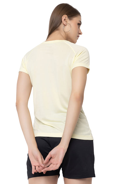 130 Camo Textured Dri-Fit Sports T-shirt I Lemon Yellow