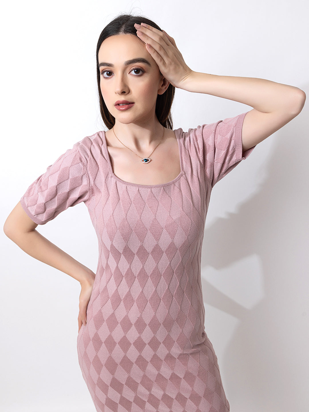 417 Midi Knit Dress I Pure Cotton I Lavendar