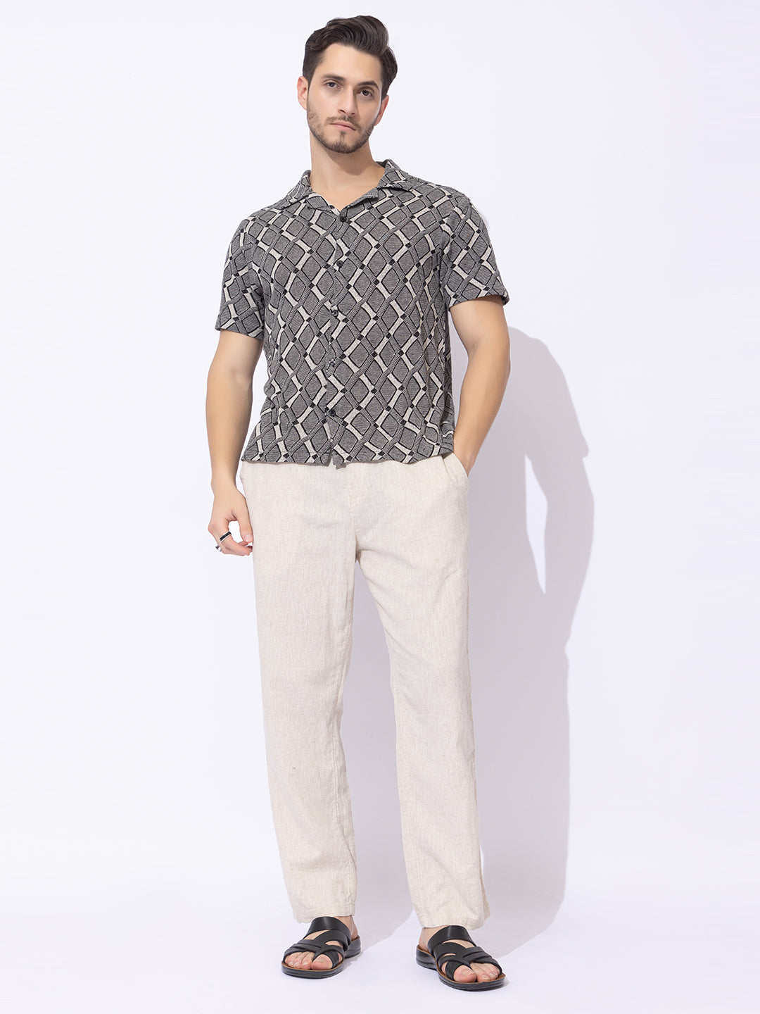 505 Resort Shirt Crochet I Black