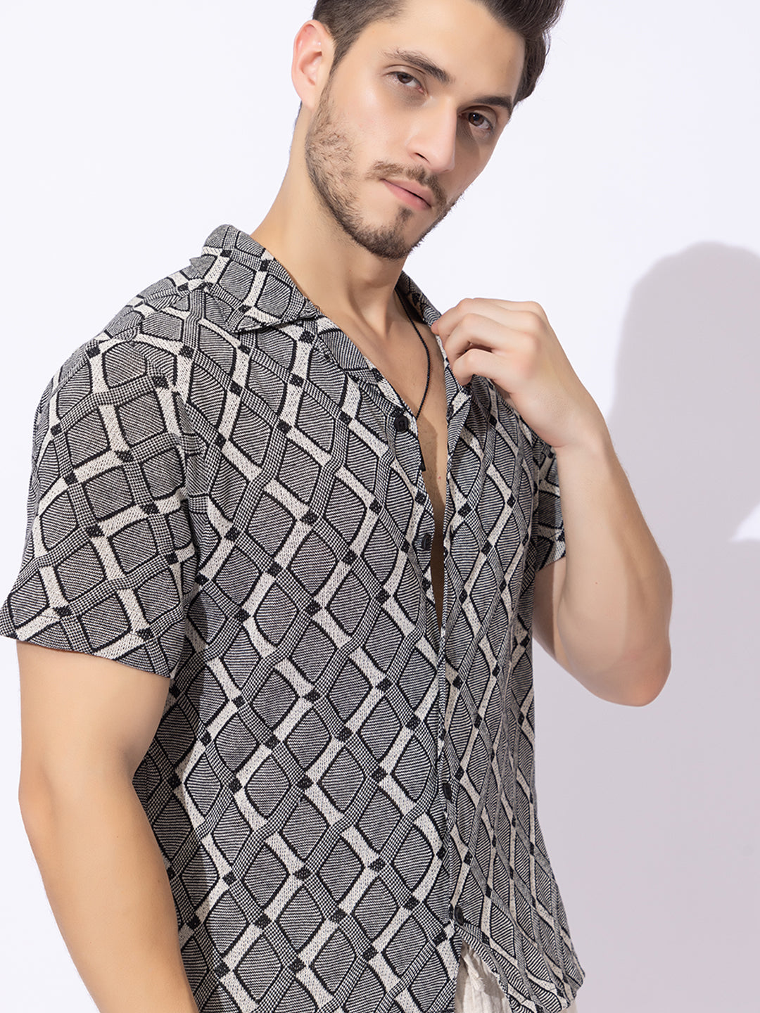 505 Resort Shirt Crochet I Black