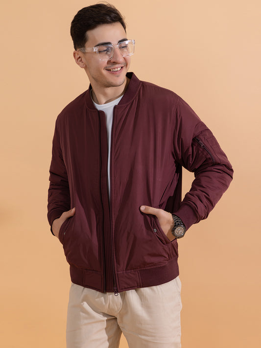 901 Quilted Bomber I Wine