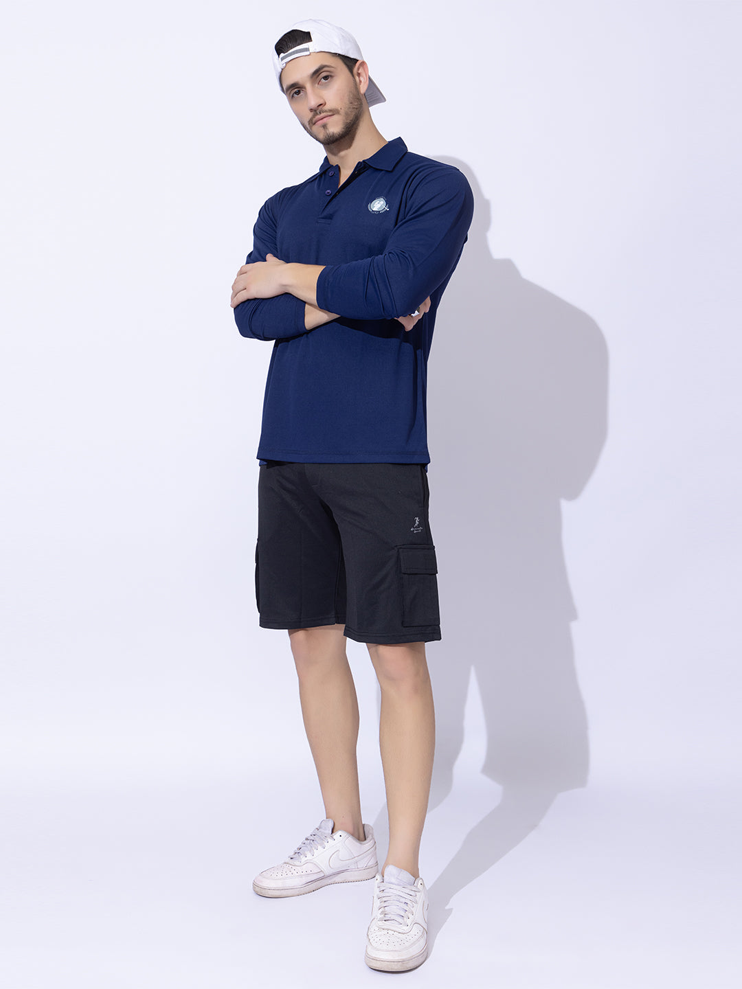 127 Polo Dri-Fit Sports T-shirt I Denim Blue I Long Sleeves