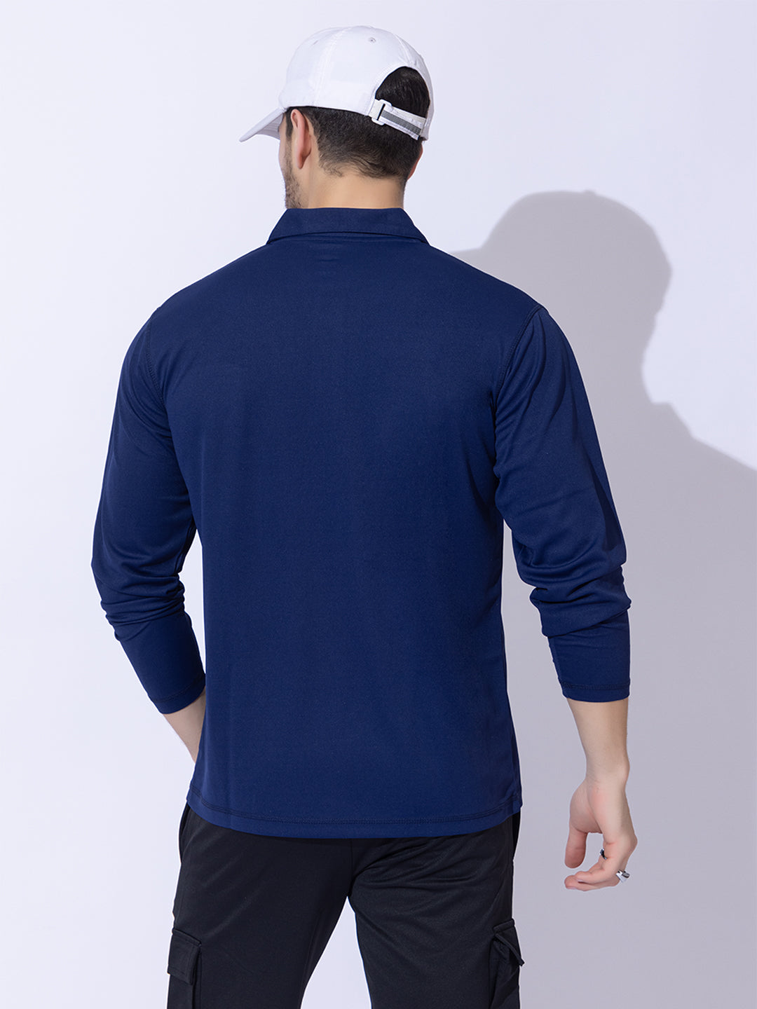 127 Polo Dri-Fit Sports T-shirt I Denim Blue I Long Sleeves