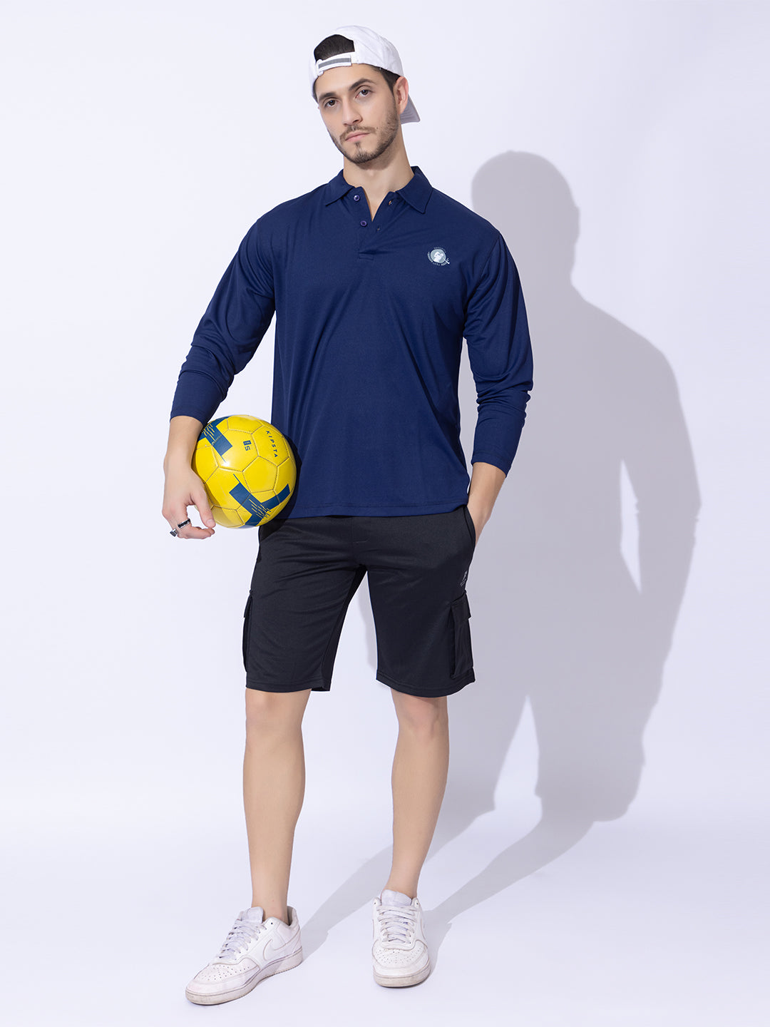 127 Polo Dri-Fit Sports T-shirt I Denim Blue I Long Sleeves