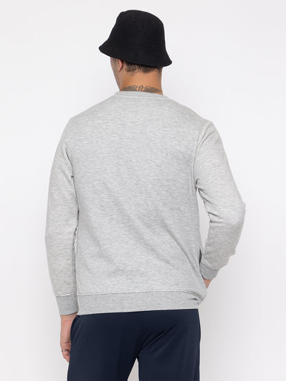 1001 Oversized Quilted Fleece Sweatshirt I 1001 Grey
