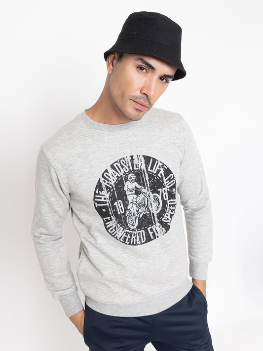 1001 Oversized Quilted Fleece Sweatshirt I 1001 Grey