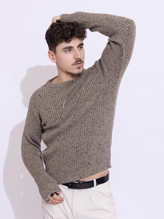 237 Chunky Ribbed Body Shaping Pullover I Sand