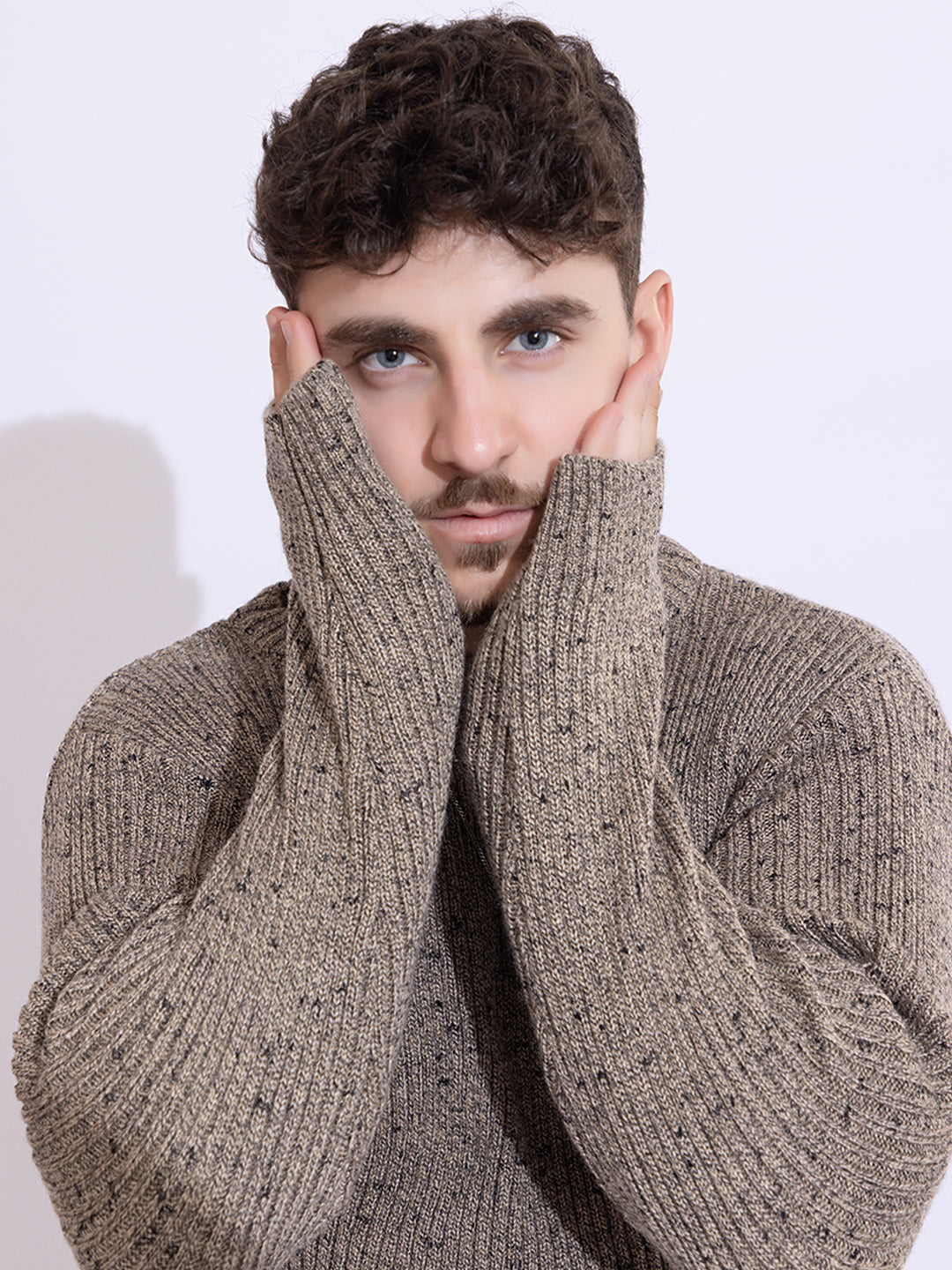 237 Chunky Ribbed Body Shaping Pullover I Sand