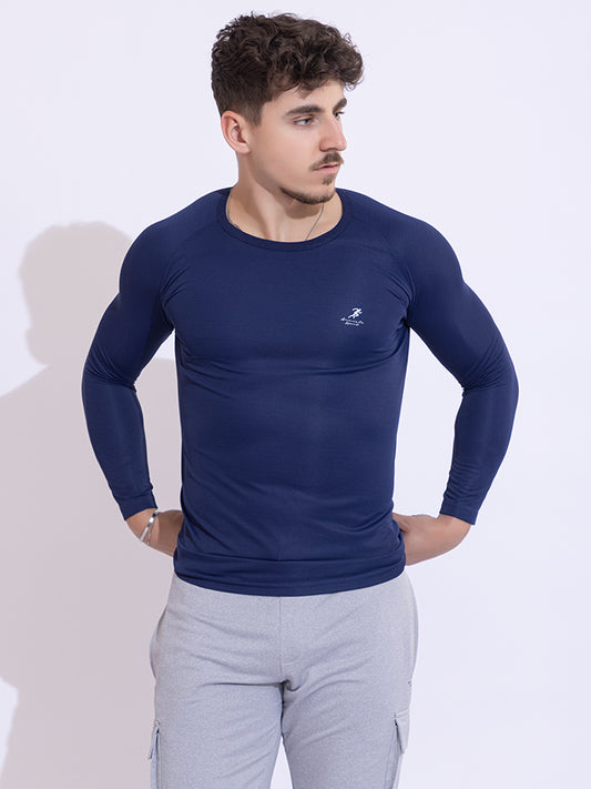 122 Dri-Fit Sports T-shirt I Denim Blue I Long Sleeves