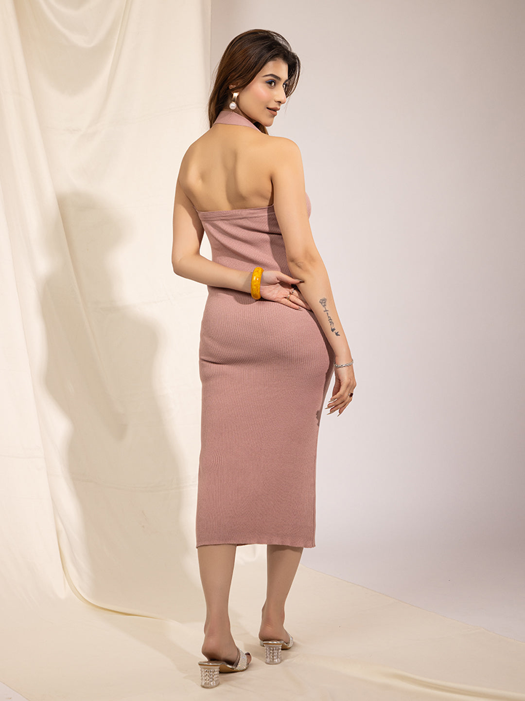 422 Maternity Side Slit Knit Midi Dress I Pure Cotton