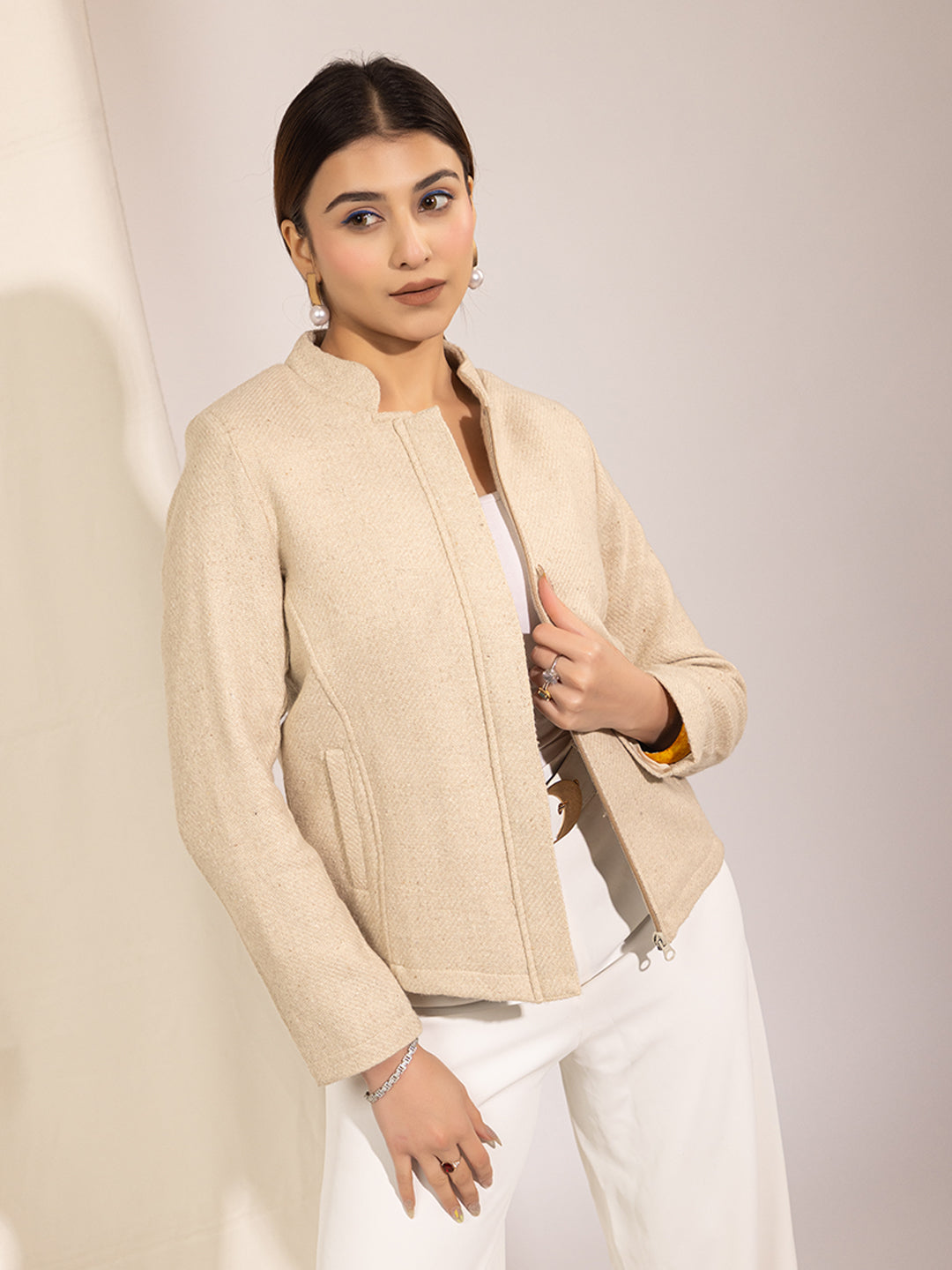 916 Wool Coat Jacket I Whipped Cream