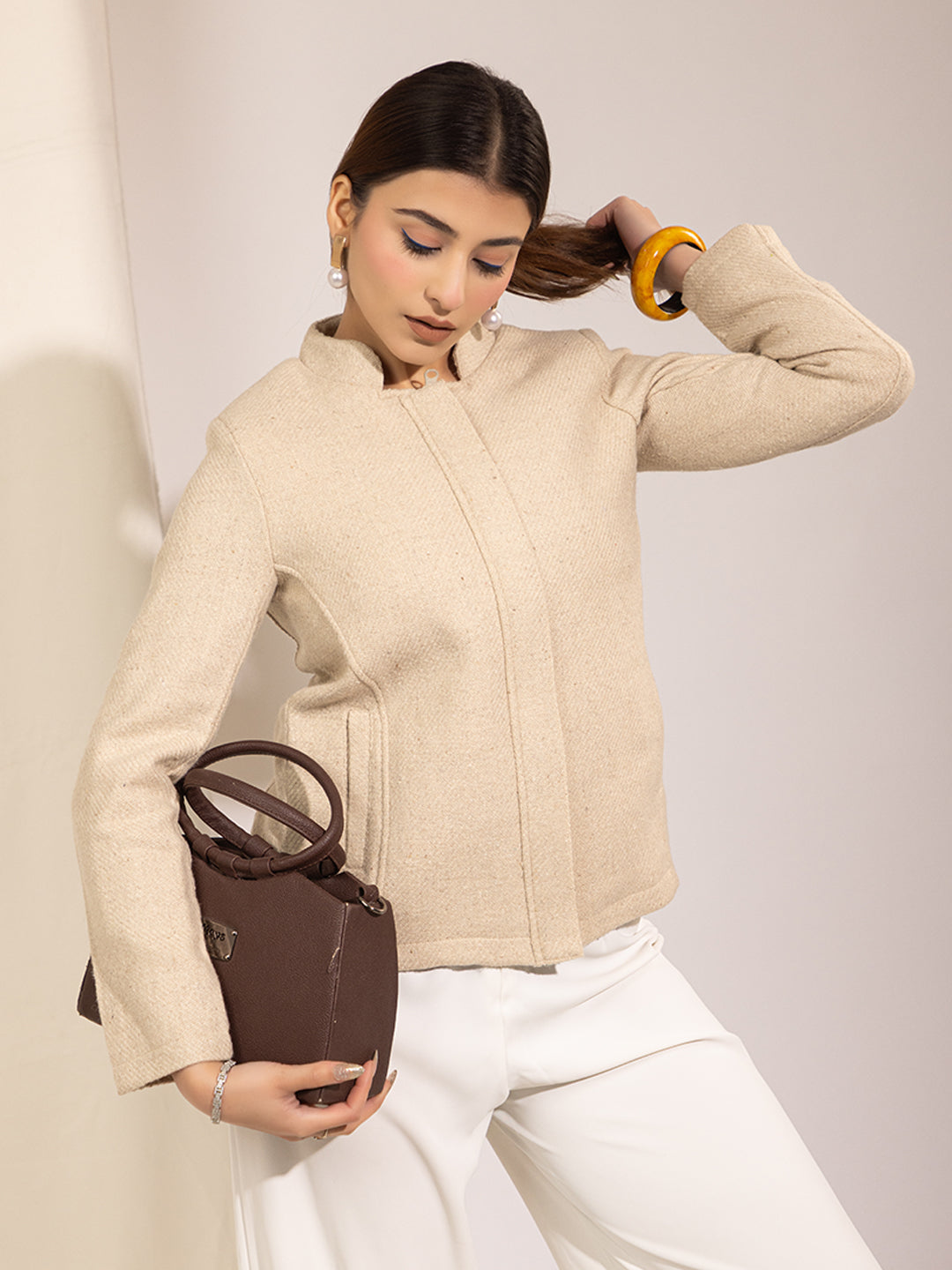 916 Wool Coat Jacket I Whipped Cream