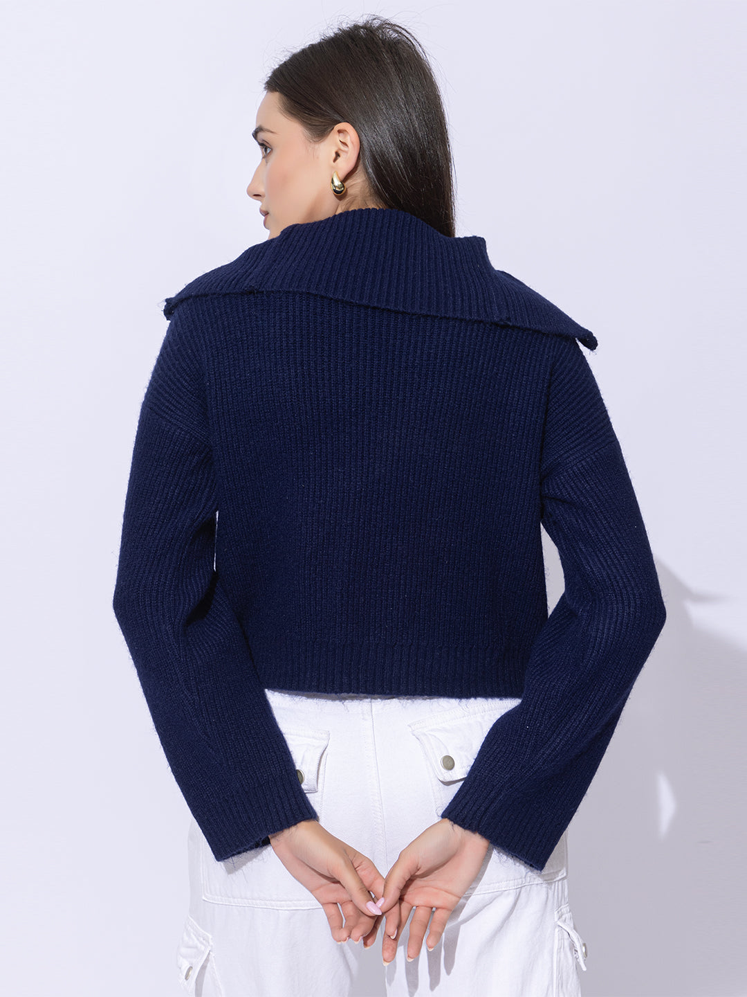 333 Half Zip Chunky Rib Knit Pullover