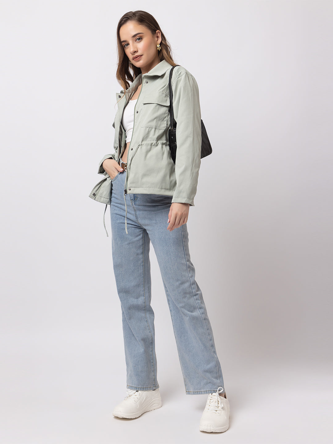 914 Utility Shacket I Mint Green