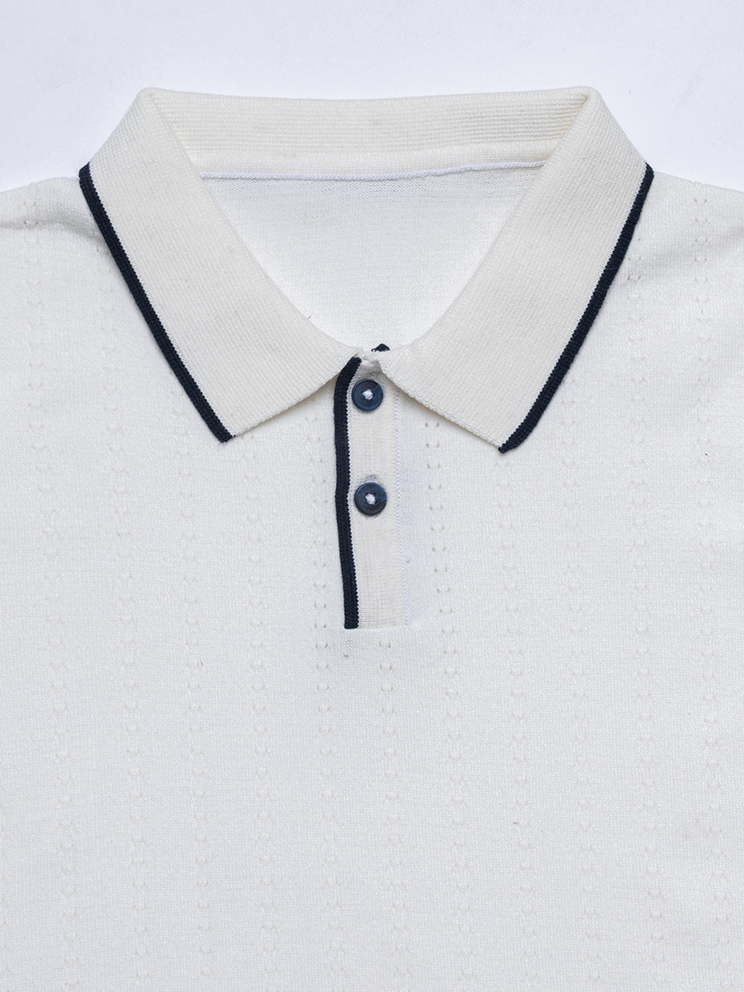 Italian Summer Textured Knit Polo I Vanilla I Boys