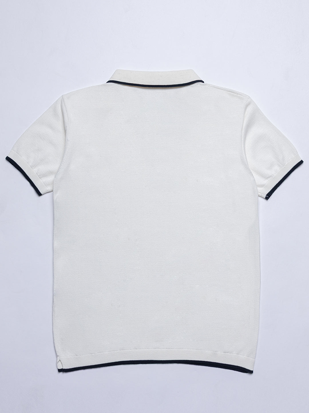Italian Summer Textured Knit Polo I Vanilla I Boys