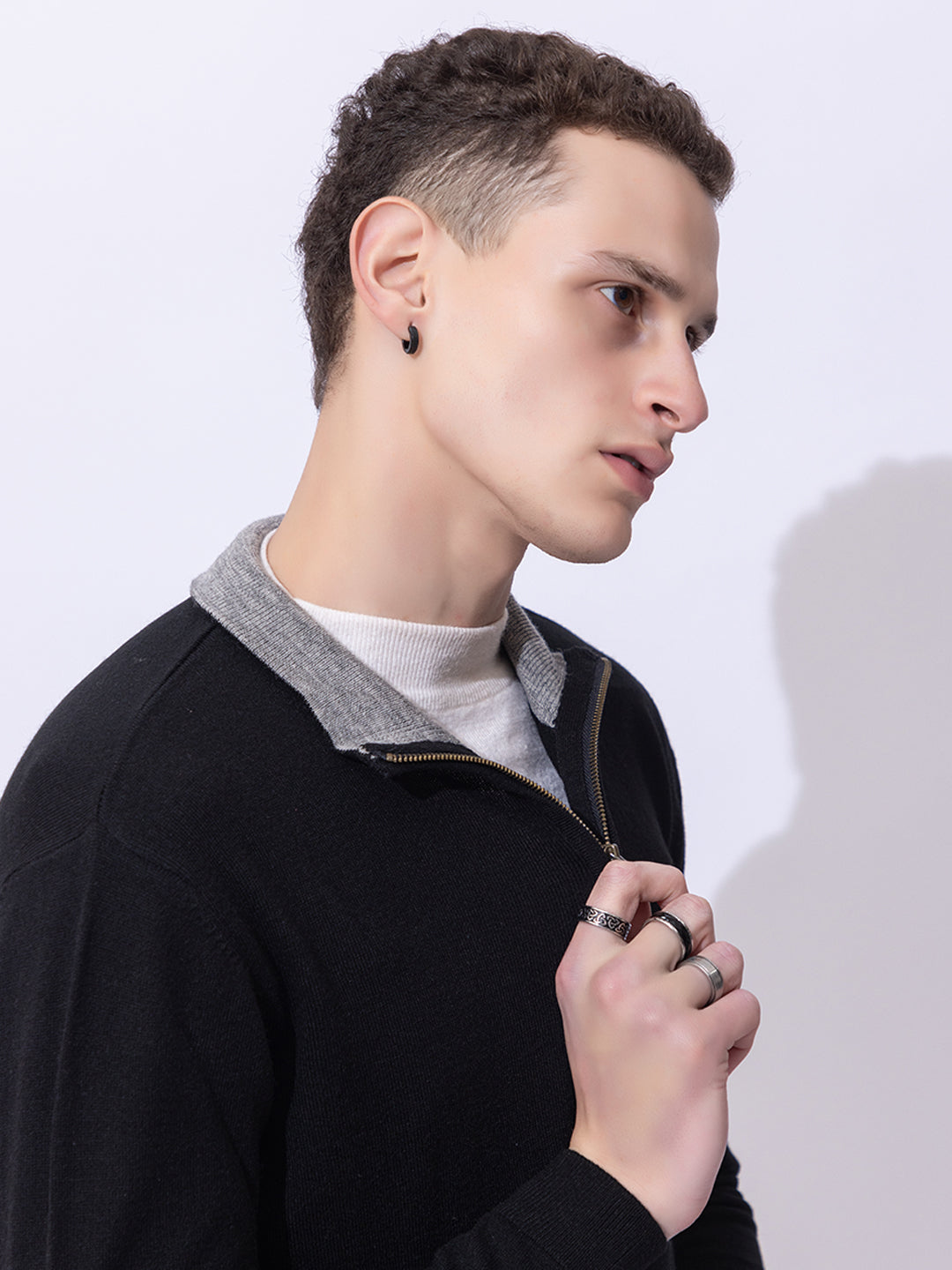 223 Half Zip Pullover I Wool I Woolmark Certified I Black