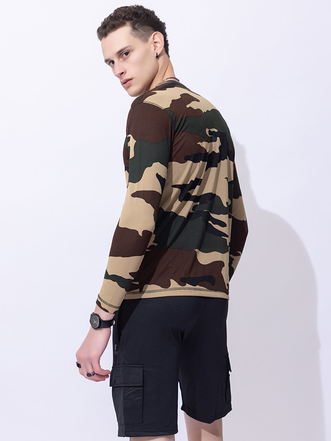 123 Dri-Fit Sports T-shirt I Army Camo I Long Sleeve