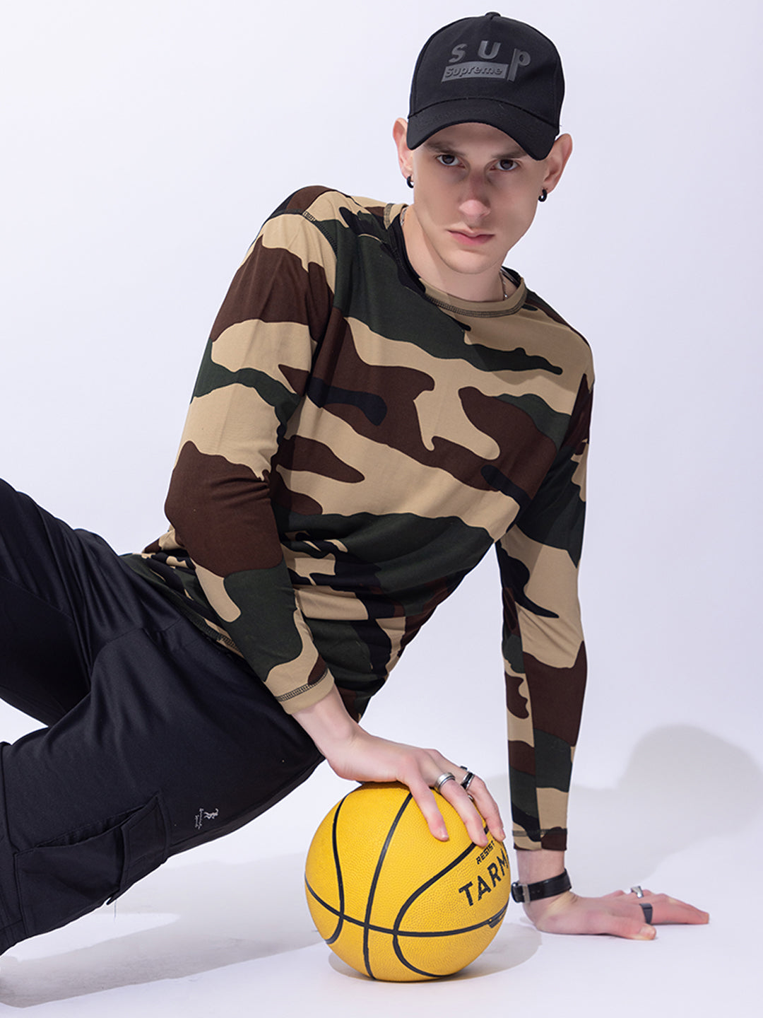 123 Dri-Fit Sports T-shirt I Army Camo I Long Sleeve