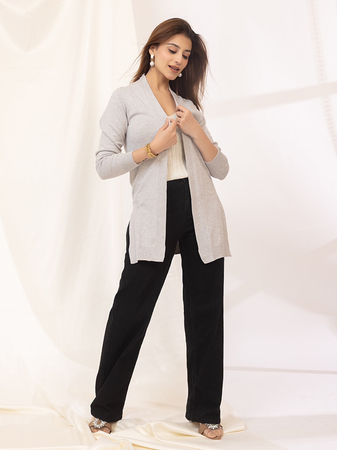 017 Winter Knit Shrug I Grey